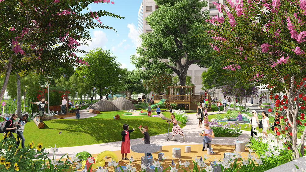 tiện ích chung cư thăng long green city kim chung