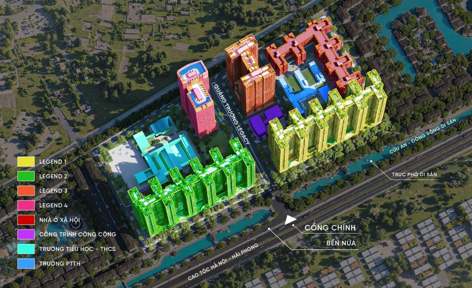 MẶT BẰNG PHÂN KHU LEGEND - SUNSHINE LEGEND CITY