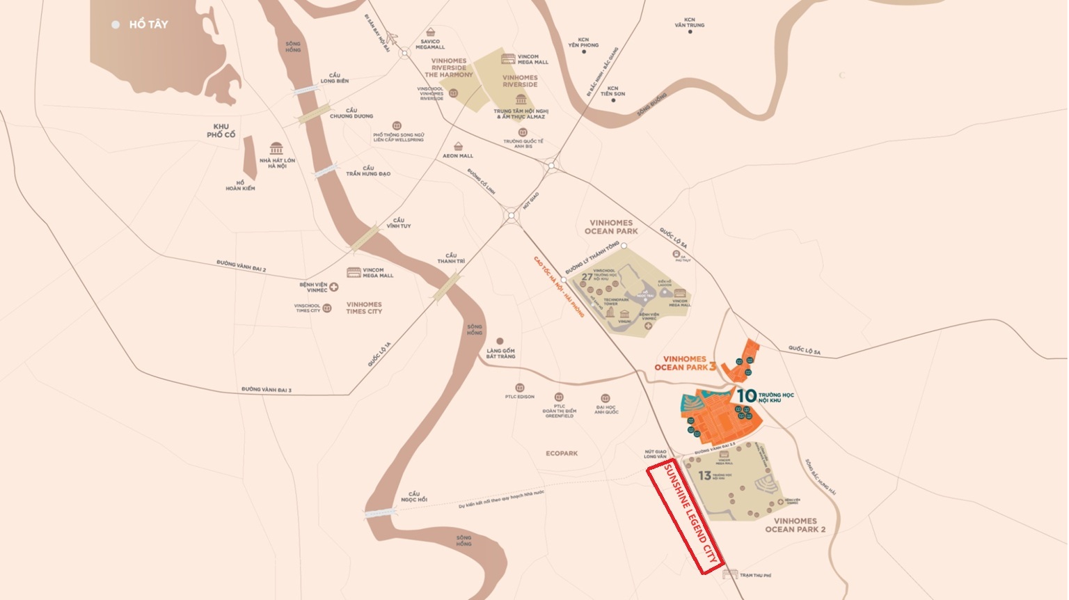 vị trí sunshine legend city