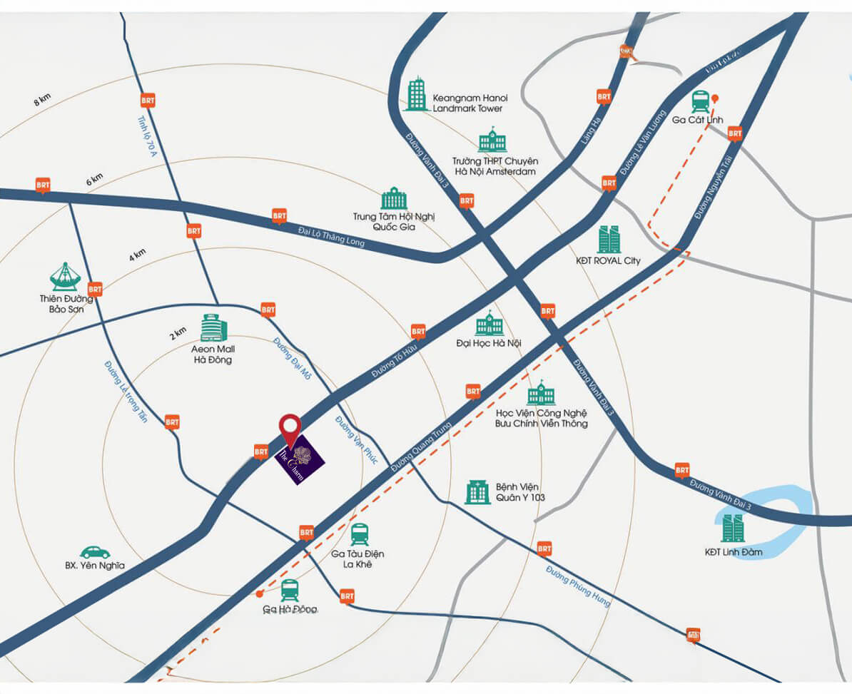 Vị trí chung cư The Charm An Hưng