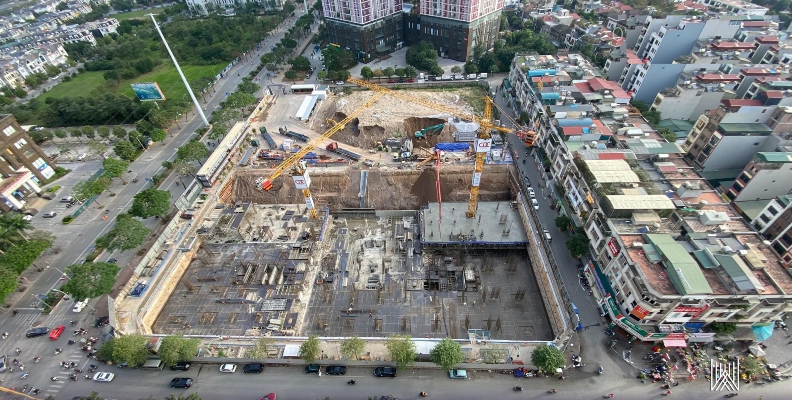 tiến độ thi công the charm an hưng